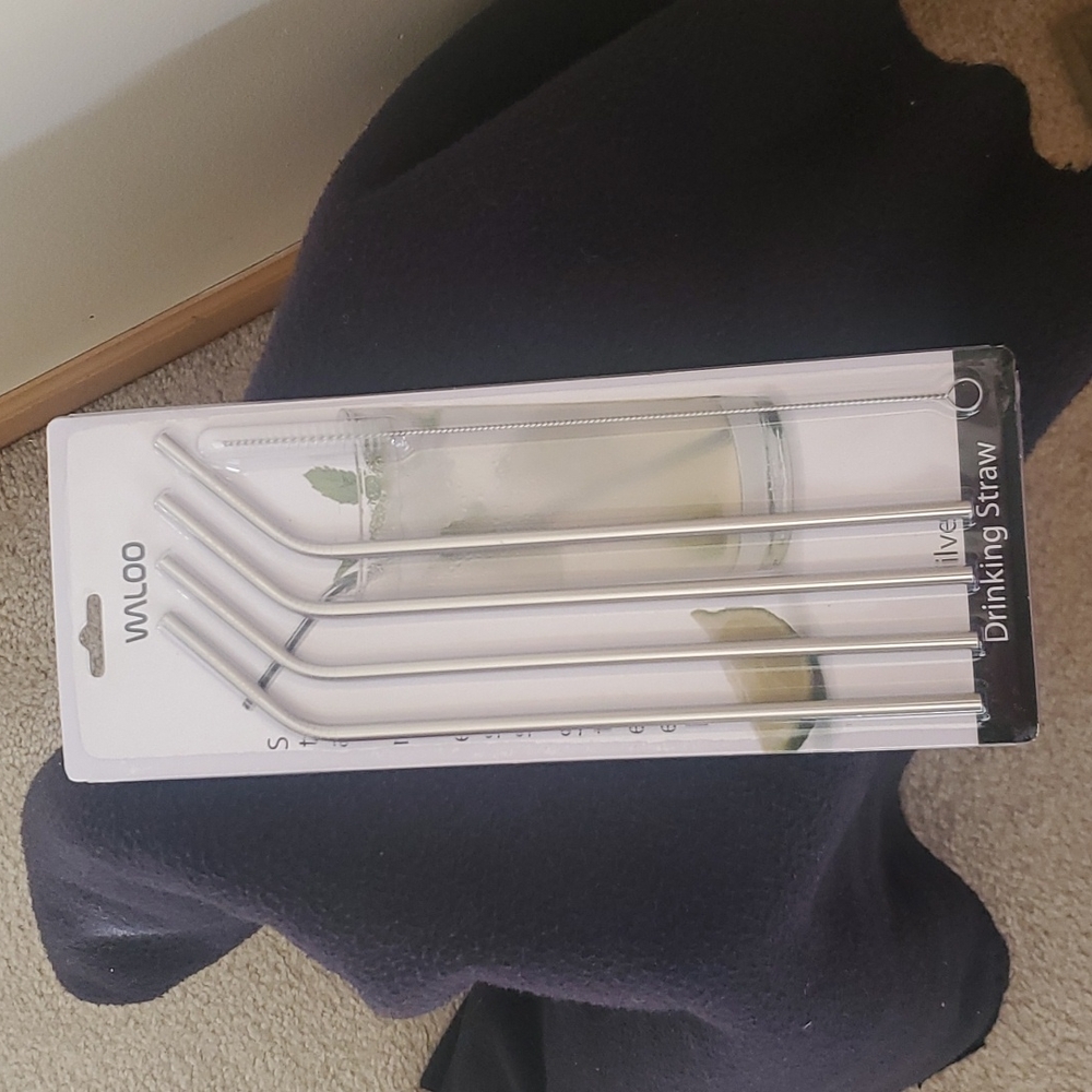 Waloo Stainless Steel Curved Drinking Straws